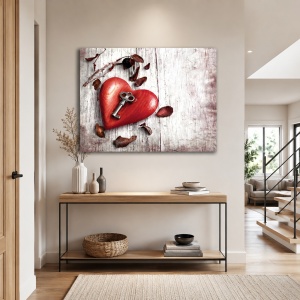 Tablou Canvas Heart With A Key