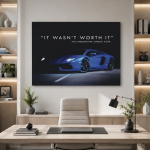 Tablou Canvas Inspirațional - Blue Lamborghini