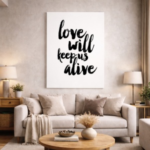Tablou Canvas Inspirațional - Love Will Keep Us Alive