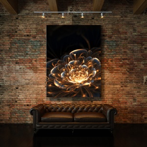 Tablou Canvas Magical Golden Flower - Img 4