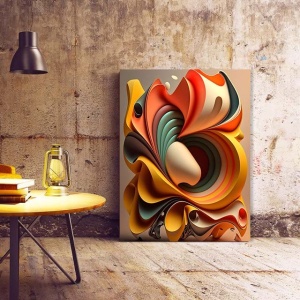 Tablou Canvas Modern Abstract - 3D Abstract folding - Img 3