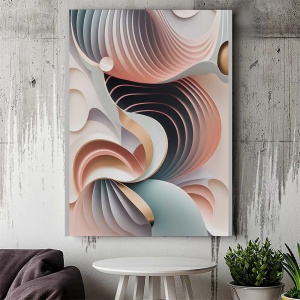 Tablou Canvas Modern Abstract - Abstract pastel shells
