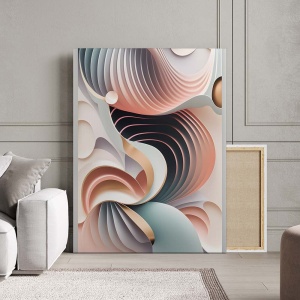 Tablou Canvas Modern Abstract - Abstract pastel shells - Img 3