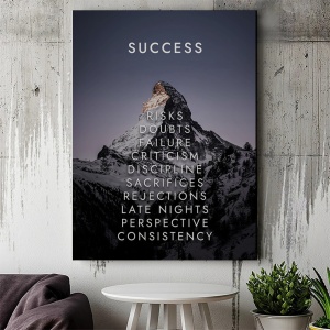 Tablou Canvas Motivational - Success (snowy peak) - Img 3