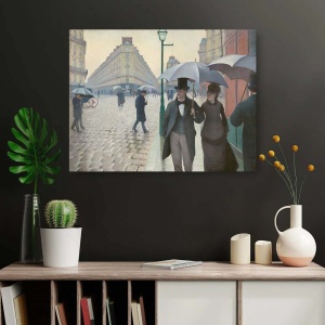 Tablou Canvas "Paris Street In Rainy Weather" - Stradă pariziană într-o zi ploioasă