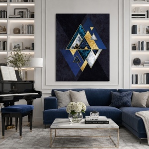 Tablou Canvas Perfect Geometry (Blue)