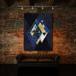Tablou Canvas Perfect Geometry (Blue) - Img 3
