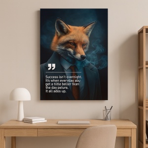 Tablou Canvas Personalizat - Business Animals - Fox