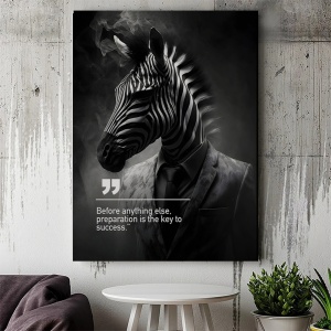 Tablou Canvas Personalizat - Business Animals - Zebra - Img 4