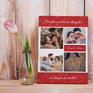 Tablou Canvas Personalizat - Povestea noastra de dragoste (poze si nume) - Img 4