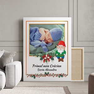 Tablou Canvas Personalizat - Primul meu Craciun (piticut)