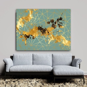 Tablou canvas - Rusty Gold on Light Green (ZAZ 028) - Img 5