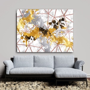 Tablou canvas - Silver and Gold on Marble (ZAZ 130)