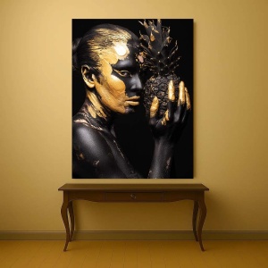 Tablou Canvas - The lady and the pineapple - Img 4