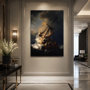 Tablou Canvas "The Storm on the Sea of Galilee" - Furtuna pe Marea Galileii