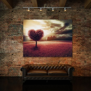 Tablou Canvas Tree Heart At Down - Img 3