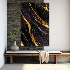 Tablou Fluid Marble with Purle and Golden Waves (088) - Img 4