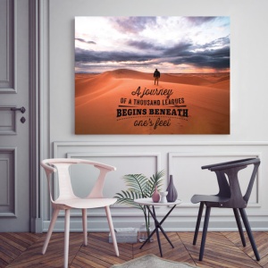Tablou Motivational - A Journey Of A Thousand League