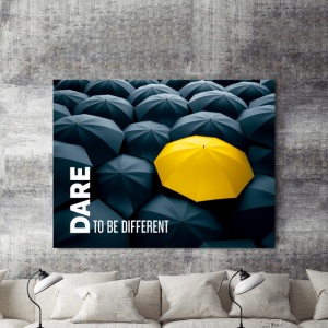 Tablou Motivational - Dare To Be Different
