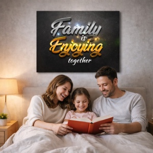 Tablou Motivational - Family is enjoying together