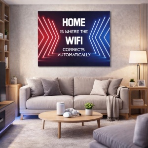 Tablou Motivational - Home and wifi