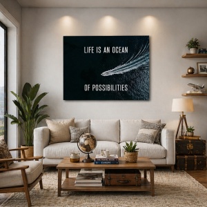 Tablou Motivational - Life Is An Ocean
