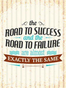 Tablou Motivational - The Road To Success And The Road To Failure - Img 3