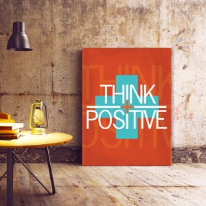 Tablou Motivational - Think Positive (plus sign)