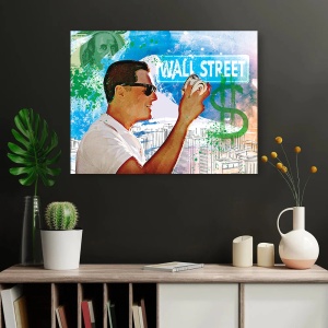 Tablou Motivational - Wolf of Wall Street (Look at my money) - Img 3