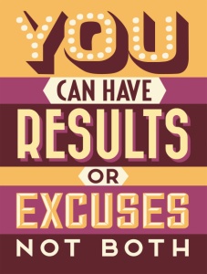 Tablou Motivational - You Can Have Results Or Excuses - Img 2