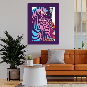 Tablou Pop art zebra - Img 2