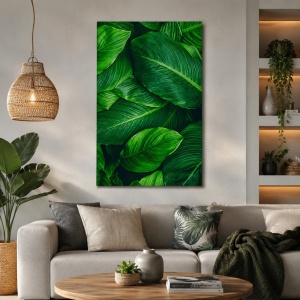 Tablou Vegetatie - Deep Green Tropical Leaves (066)