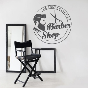 Barbershop (man profile and scissors) - Img 2