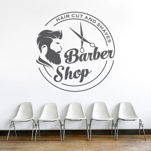 Barbershop (man profile and scissors) - Img 4