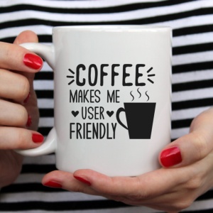 Cana cu Mesaj Coffee Makes Me User Friendly