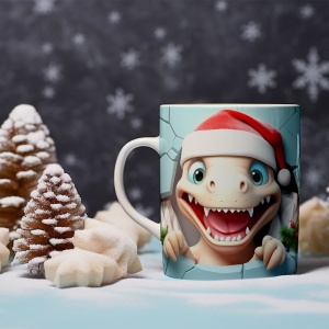 Cana De Craciun - Baby Christmas Dino 3D