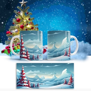 Cana De Craciun - Cartoon Christmas Landscape - Img 2