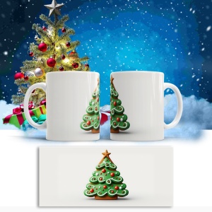 Cana De Craciun - Green Gingerbread Christmas Tree - Img 3