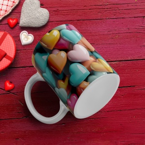 Cana Valentine's Day - Inimi multicolore 3D - Img 3