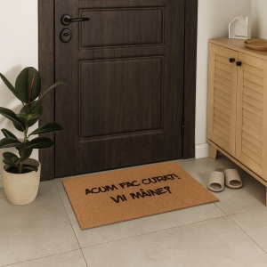 Covor de intrare personalizat - 60x40cm - Acum fac curat!