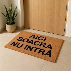 Covor de intrare personalizat - 60x40cm - AICI SOACRA NU INTRA - Img 4