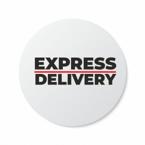 Etichete personalizate EXPRESS DELIVERY, 100 buc, PVC, rezistente la apa
