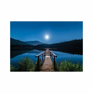 Foto tapet Lake in the moonlight - Img 2