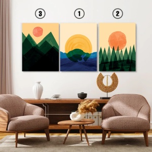 Set 3 Tablouri Watercolor landscapes - Img 4