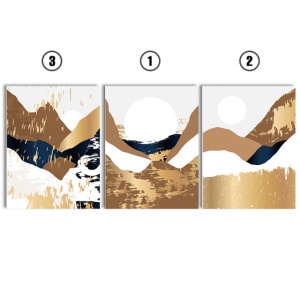 Set Tablouri Canvas - Golden Autumn Abstract Landcsape - Img 3