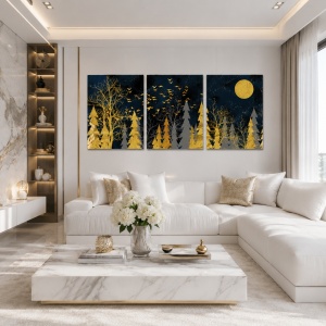 Set Tablouri Canvas - Golden Forest
