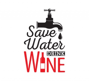 Sticker Bucatarie - Save the water, drink wine - Img 2