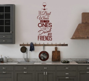 Sticker Bucatarie - The best wines are with friends - Img 3