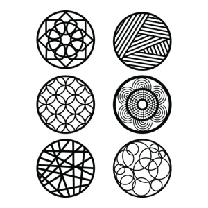 Sticker De Perete Buline Design Abstract Decorativ - Img 2