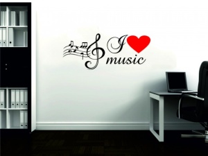 Sticker De Perete I Love Music - Img 5
